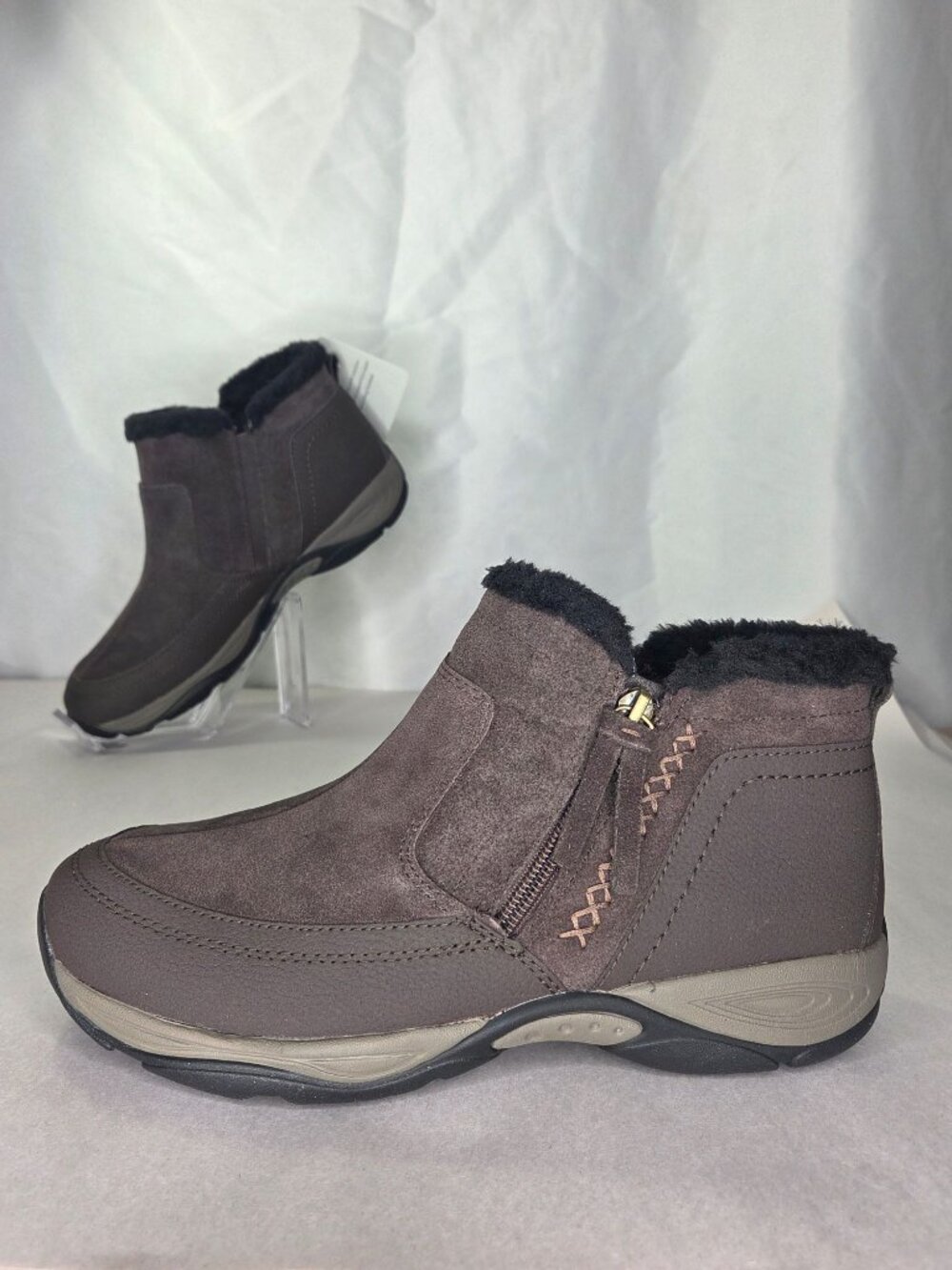Easy Spirit Epic Water Resistant Boots Outdoor - Chocolate, Size: 8.5
